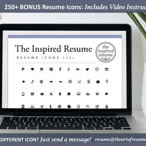 The Inspired Resume | Free Resume Icons Included