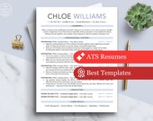 ATS Resume Template (Google Docs, Word, Mac Pages) Professional Resume Cover Letter | Executive ATS Resume, Modern Resume CV, One Column Cv