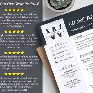 Inspired Resume Template |  Best on Etsy | Professional Executive Resume Template Bundle Reviews 5-Star