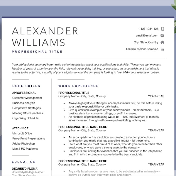 Fang Resume Template Etsy Ireland Fang Resume Template Etsy Ireland