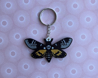 3D Printed Deaths Head Moth Keychain