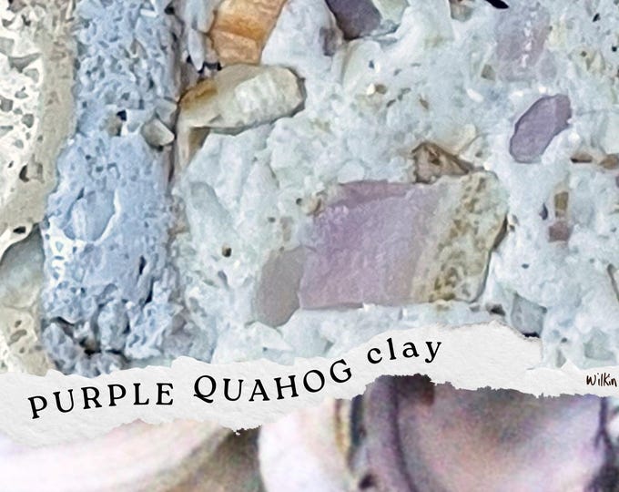 Purple Quahog Shell Polymer Clay: Delaware Bay Artisan Blend