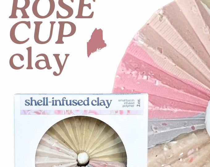 Maine Coastal Rose Cup Shell Clay: Artisan Polymer Clay Blend