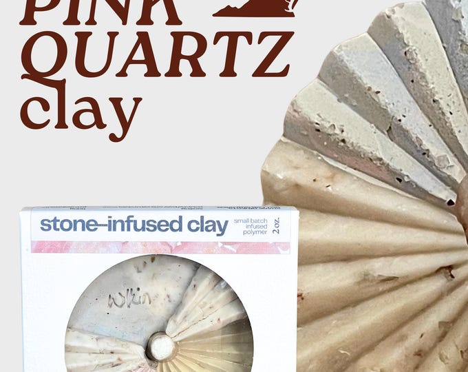 Pink Quartz Polymer Clay: Sculpey III with Virginia Quartz Fragments