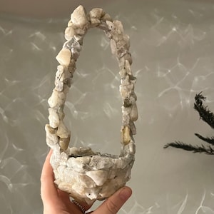 PLANT BASKET - milky quartz