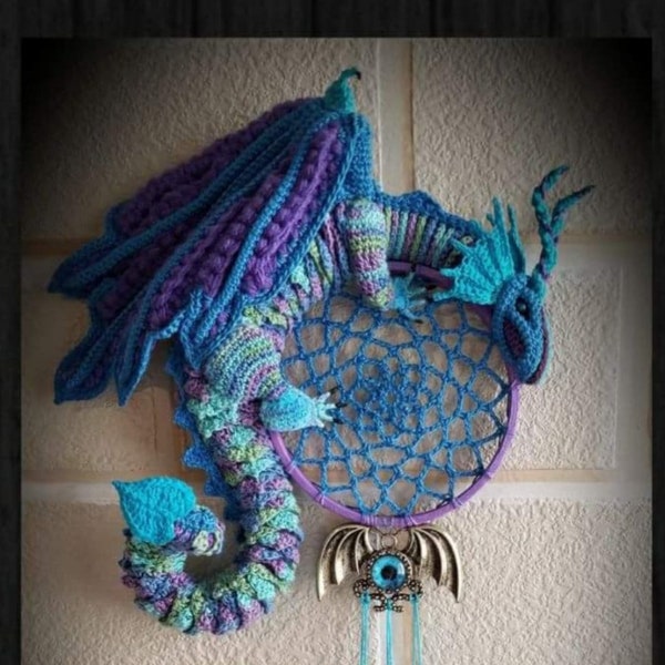 Crochet Dreamcatcher Dragon - Pattern Only