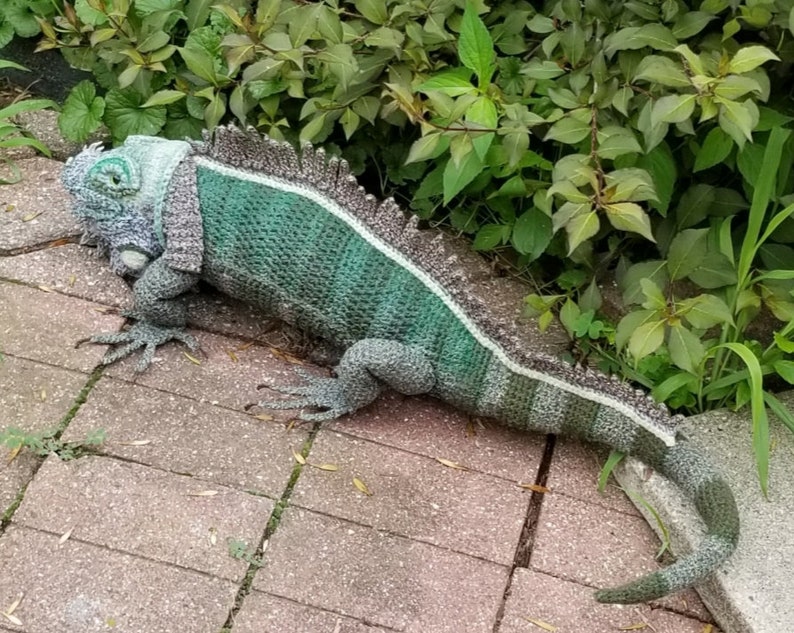 Guanzilla the Iguana Crochet Statue pattern only image 4