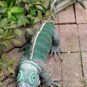 Guanzilla the Iguana Crochet Statue pattern only image 2