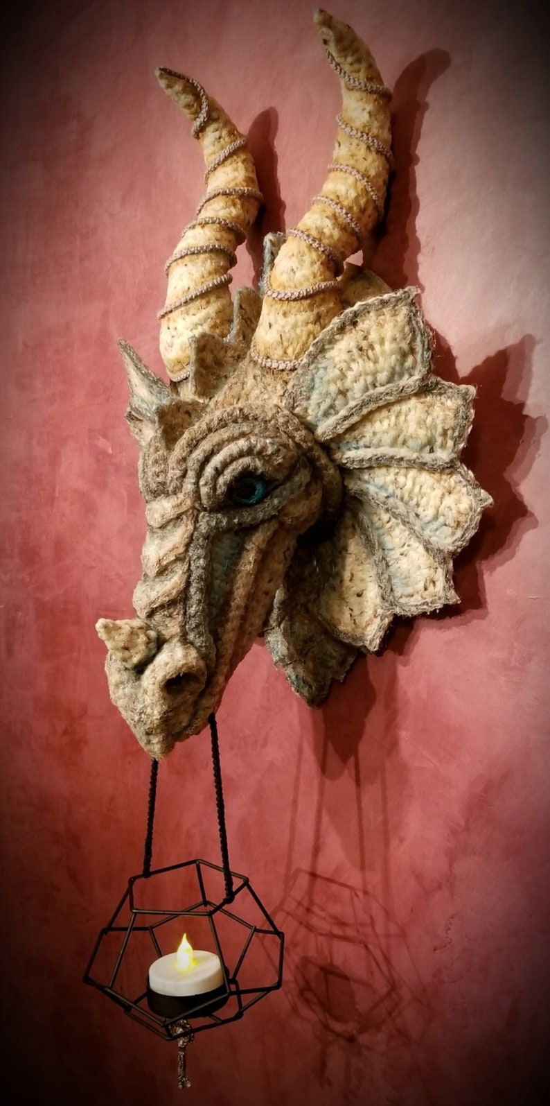 Guardian Dragon Crochet Wall Hanging Pattern Only image 1