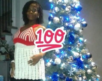 Crochet Christmas Party Dress
