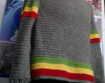 Rastafarian Man Crochet Sweater
