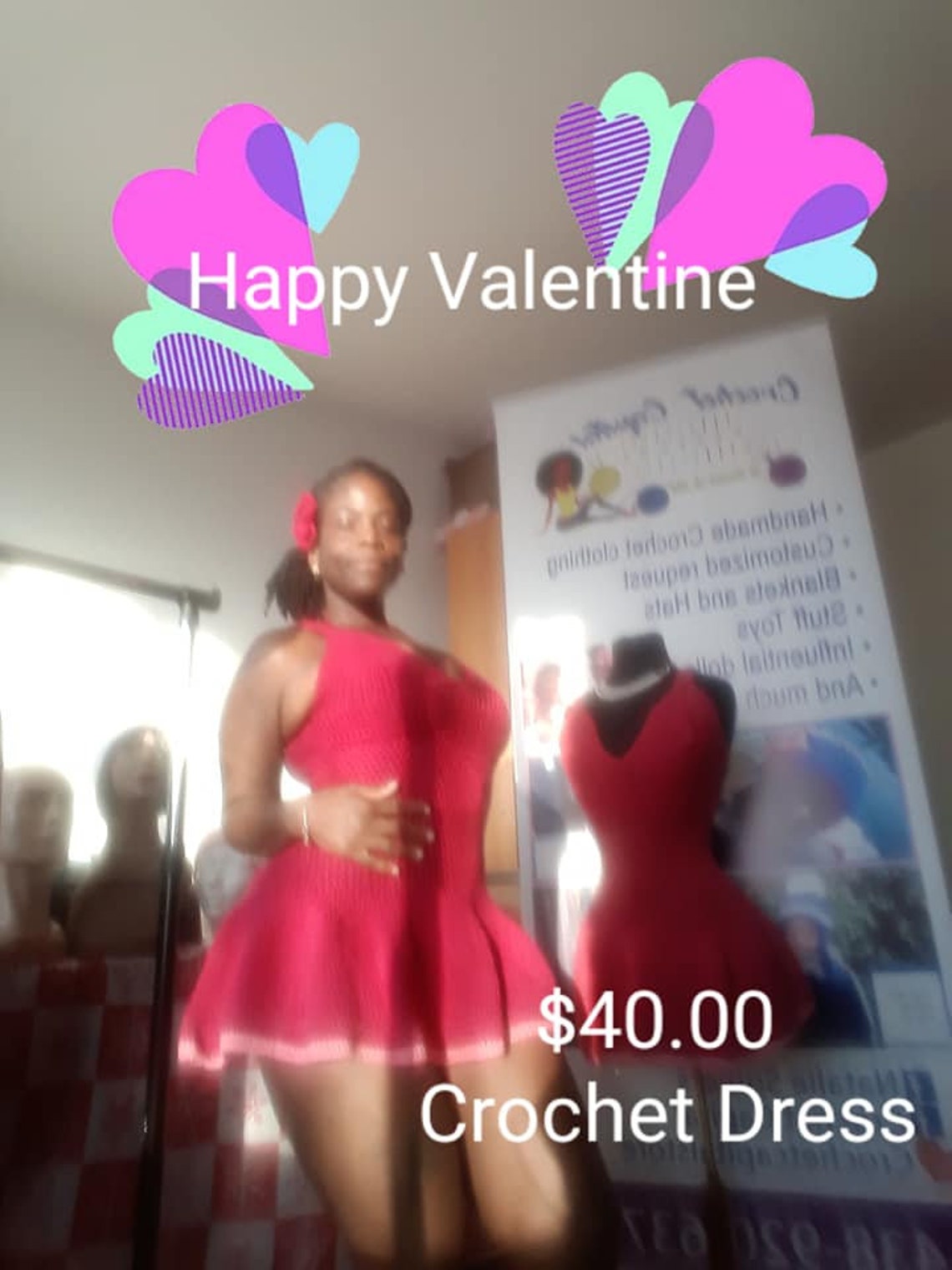 Crochet Valentine Dress Etsy Canada