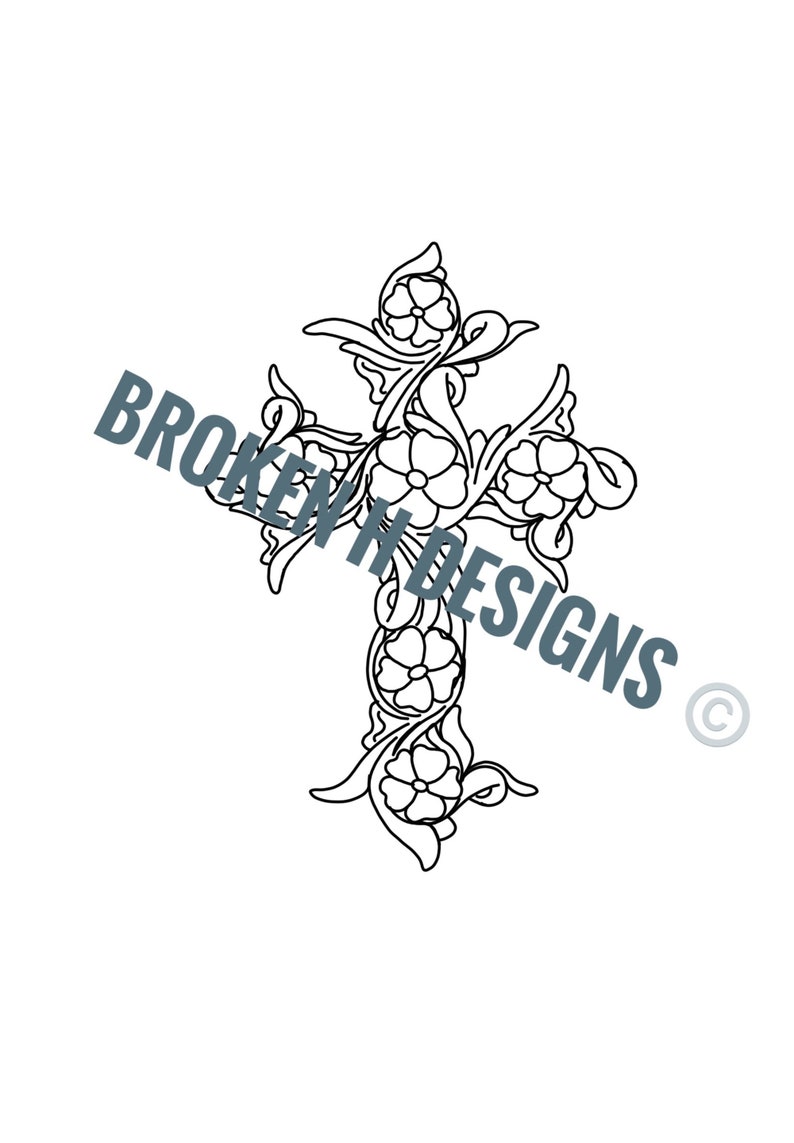 Cross Leather Tooling Pattern No.10 Etsy