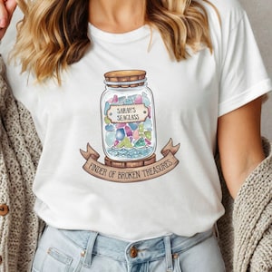 Personalised Seaglass Hunting Addict Tee - Custom Beachcombing Lover Gift, Mudlark Gift, Jar of Seaglass Shirt, Mum Gift, Grandma Gift