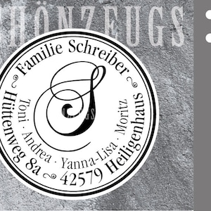 Stempel Monogramm Familie: personalisiert Bild 1