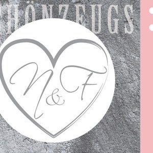 Stamp Heart Monogram 2: Personalized image 1