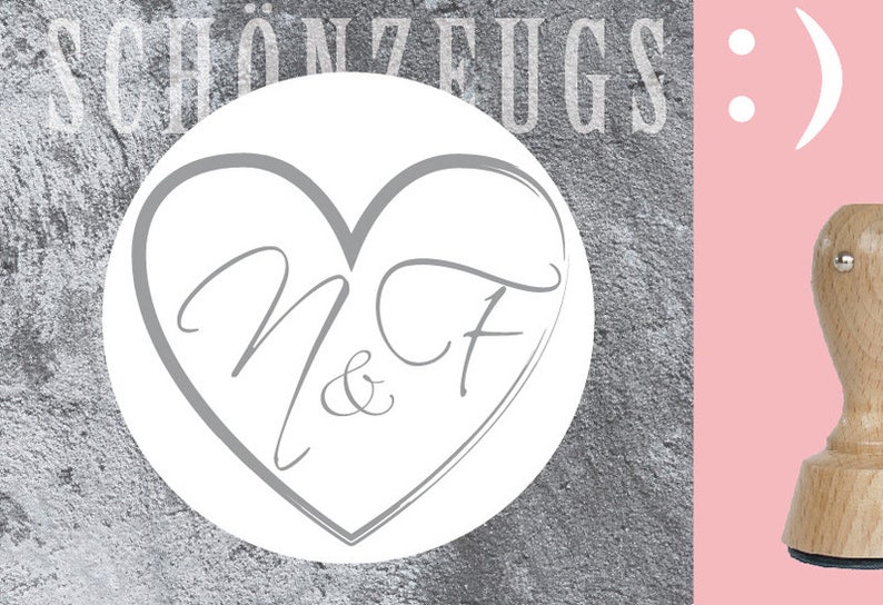 Stamp Heart Monogram 2: Personalized image 1