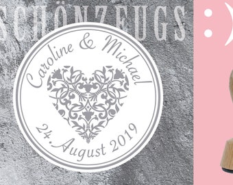 Stamp Heart 3 Wedding:) Personalized