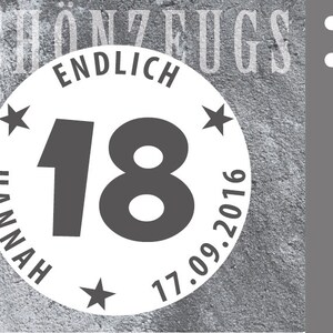 Stempel 18. Geburtstag : personalisiert Bild 1