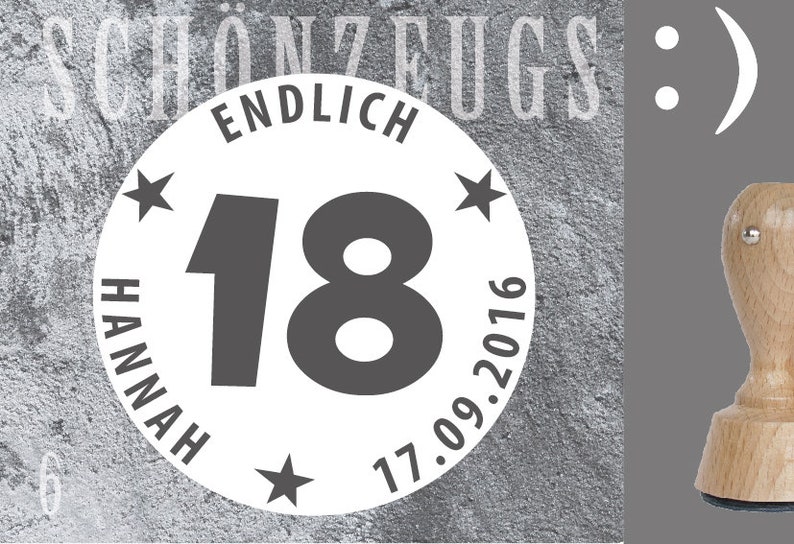 Stempel 18. Geburtstag : personalisiert Bild 1