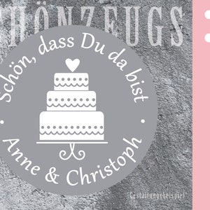 Stempel Hochzeit Torte : personalisiert Bild 2