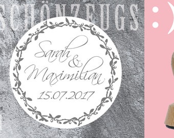 Stempel Hochzeit Myrtenkranz :) personalisiert