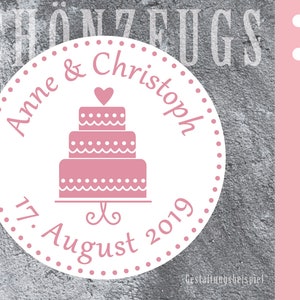 Stempel Hochzeit Torte : personalisiert Bild 3