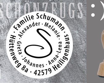 Stempel Monogramm Familie 2 :)  personalisiert