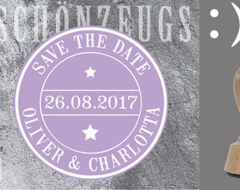 Stamp Save the date:) Personalized