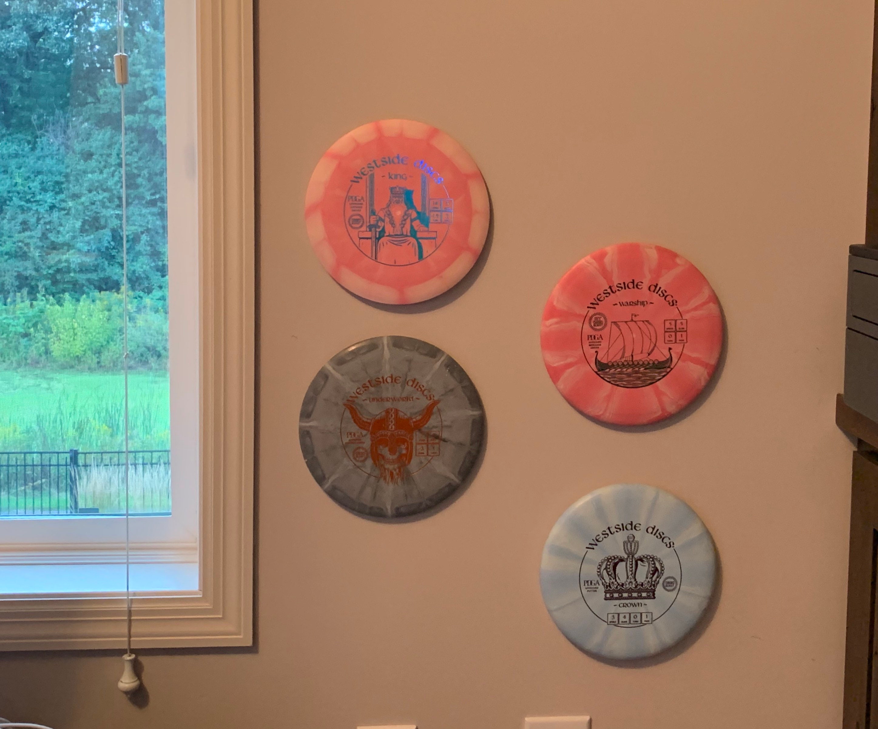 Disc Golf Wall Displays/mounts set of 4 Etsy