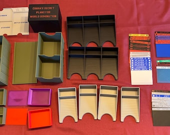 Organizer i tacki kompatybilne z grą G.I. JOE Deck-Building Game™ - wykonane na zamówienie, drukowane w technologii 3D