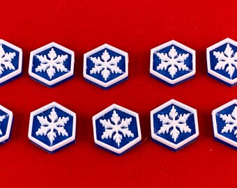 Ice/Frozen Counters for Games - Custom Made-3D Printed - Magic