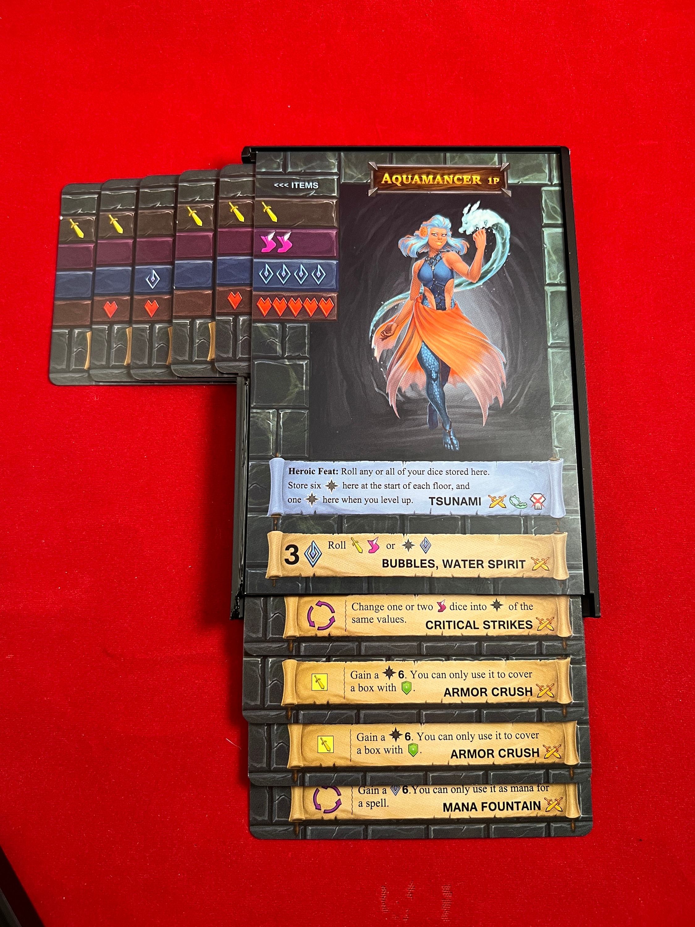 One Deck Dungeon Compatible Player Tray or Reference Card/dungeon