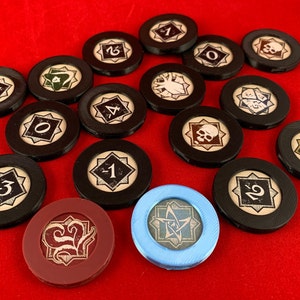 Cápsulas de token Chaos Bag compatíveis com Arkham Horror LCG™
