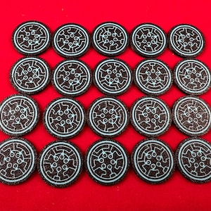 6 samurai-/bushido-tokens compatibel met aangepaste YuGiOh-tokens (20 - dubbelzijdig)