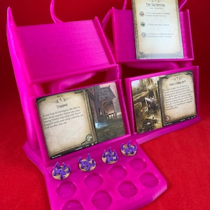 Arkham Horror LCG™ Compatibele Agenda- en Act Deck Holder met Encounter Tray en bijpassende Doom Counters - Op maat 3D-geprint
