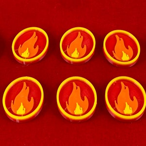 Contatori fuoco/bruciati per giochi - Stampati su misura in 3D - Magia