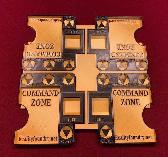 4 Player Commander Tray Set - Life Spinner Style - Custom Made