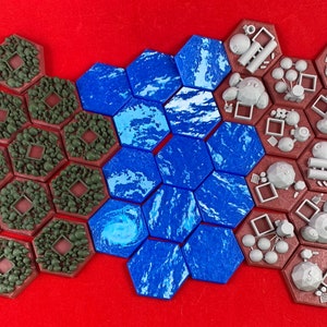 Terraforming Mars™ compatible Scenery Tiles (Oceans, Greenery, Cities) Custom 3D Printed