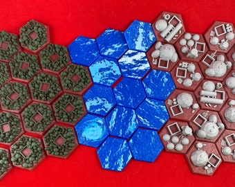 Terraforming Mars™ compatible Scenery Tiles (Oceans, Greenery, Cities) Custom 3D Printed