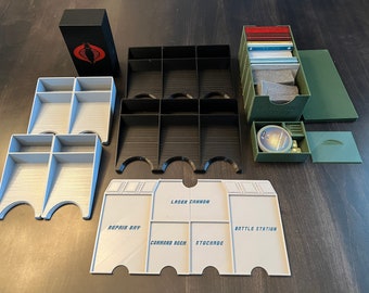 G.I. JOE Deck-Building Game™ Compatible Organizer and Trays - Custom Made 3d Printed