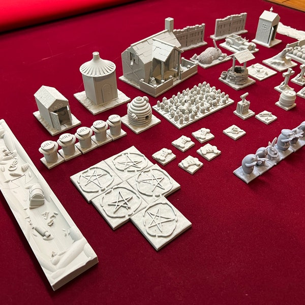 Escenografía, miniaturas y contadores compatibles con Townsfolk Tussle™
