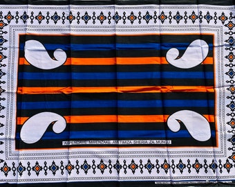 Tansania Khanga large, afrikanischer Stoff: Kanga "Love", Tragetuch, Swahili-Spruch, Wickeltuch, Lesso, Baumwollstoff 1,10m x 1,60m