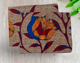 Tischsets aus Stoff, 2 teiliges Set, african placemats, womenmade in Zanzibar, Geschirr, Tischwäsche, afrikanische Platzdeckchen,