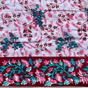 Zanzibar Khanga, afrikanskt tyg: Khanga nzito "Pinky", bärsele, strandhandduk, linda, Lesso, bomullstyg 1,32 m x 1,75 m