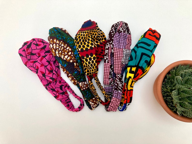 Haarband, afrikanisches Stirnband, Haarschmuck, WaxPrint, ethno Stirnband, Haarband bunt aus Kitenge, urban Stirnband, Stirnband Knoten Bild 10