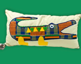 Crocodile Cushion Cover, Crocodile Pillowcase 30x60cm, Pillow Handmade, Gift for Kids, Home Decor