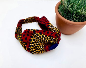 Haarband, afrikanisches Stirnband, Haarschmuck, WaxPrint, ethno Stirnband, Haarband bunt aus Kitenge, urban Stirnband, Stirnband Knoten -