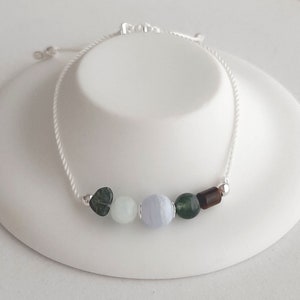 Gemini Zodiac Bracelet * Birthstone Month Stone * Lucky Charm * Energy Jewelry Talisman * Gemstones set in 925 Sterling Silver image 3
