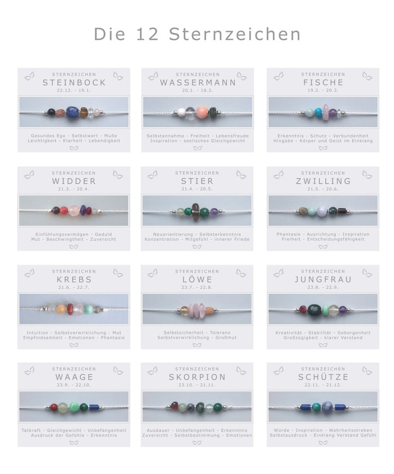 Gemini Zodiac Bracelet * Birthstone Month Stone * Lucky Charm * Energy Jewelry Talisman * Gemstones set in 925 Sterling Silver image 9